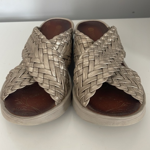 BZees Shoes Dainty Woven Sandals Size 9.5 in Pewter - Picture 4 of 4